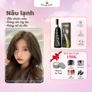  Dầu gội nhuộm tóc màu Nâu Lạnh Nagi Cold Brown 01 chiết xuất từ thiên nhiên 400ml 