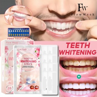 Flowweek dải làm trắng răng White Teeth Whitening StripsMảng bám Chăm sóc vệ sinh răng miệng Dải Chăm Sóc Răng Miệng
