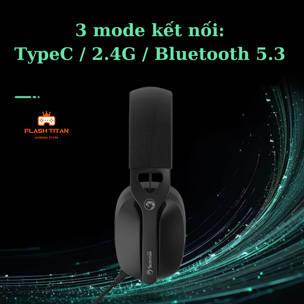 Tai nghe Gaming không dây Monka x Marvo GT30 - 3 mode kết nối - Trọng lượng nhẹ, độ trễ thấp | BigBuy360 - bigbuy360.vn
