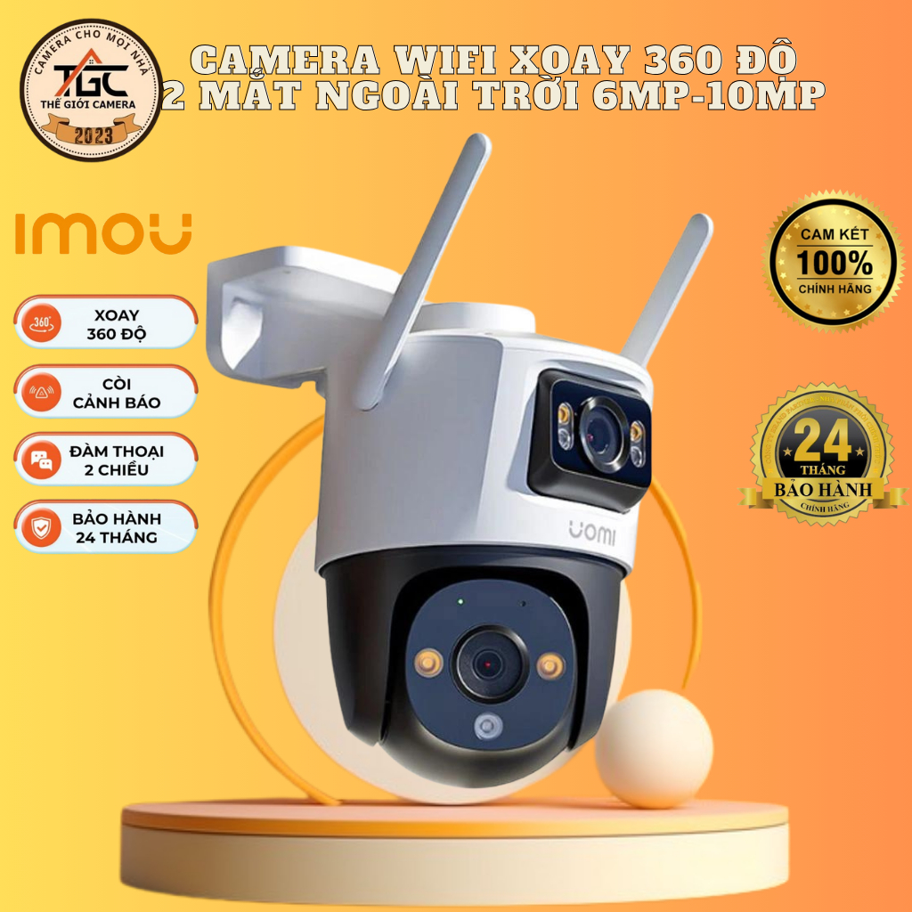 Camera Wifi iMOU Cruiser Dual 10MP IPC-S7XP-10M0WED và 6MP IPC-S7XP-6M0WED Xoay 360 Ngoài Trời