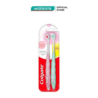 [Mã FMCGWA101 giảm 8% đơn 250K] Bộ Bàn Chải Đánh Răng Colgate Cushion Clean Twin Mềm Mại 2 Cây