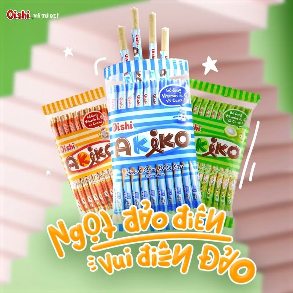 Bánh Que Nhân Akiko Các Vị ( Gói 160g, 20 que)