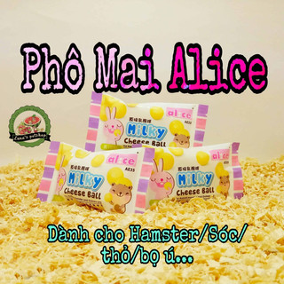 Phô mai viên cho hamster, sóc, thỏ, bọ. Phô mai dinh dưỡng Alice