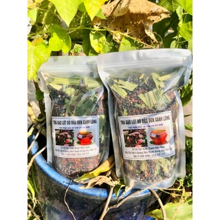 Gạo lứt đỏ đã rang sẵn, đậu đen xanh lòng đã rang sẵn gói 500g