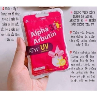 vĩ 10 viên bột alpha arbutin trắng da