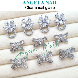Charm nơ cao cấp charm gấu charm hoa tròn cao cấp charm nail gắn móng đính móng trang trí móng Angela