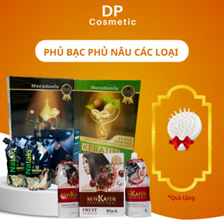  Nhuộm đen Nhuộm nâu New Kafen - NATAKI - MACADAMIA - Cherry CAO CẤP không dính da đầu 500MLX2 