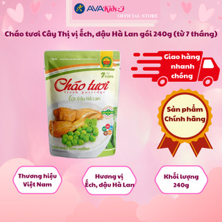 Cháo tươi cây thị vị ếch, đậu hà lan gói 240g