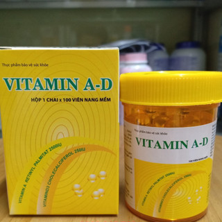 VITAMIN A-D dược phẩm Đông Âu hộp 100 viên - Chính Hãng