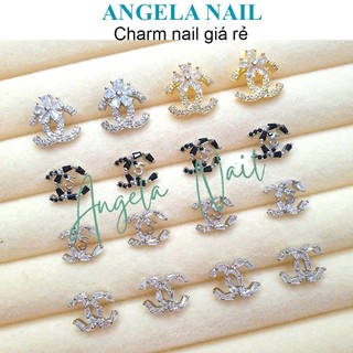 Charm logo thương hiệu cao cấp charm thương hiệu charm nail gắn móng đính móng trang trí móng Angela