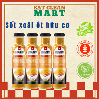 Sốt salad hữu cơ xoài ớt ozganics - organic mango & chilli dressing chai 250ml
