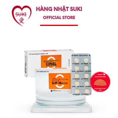 Viên Uống Vitamin C Trắng da, Mờ thâm nám Cinal C 100 viên - Nhật Bản