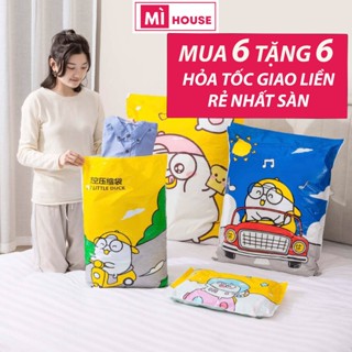 [6 TẶNG 6❤️] Túi Hút Chân Không Đựng Quần Áo, Chất Liệu PA - PE, Chăn Mền, Gấu Bông, Máy/Bơm Hút Chân Không