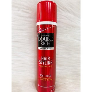 Mousse xịt giữ nếp tóc Double Rich 150ml