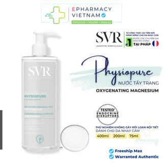 Nước Tẩy Trang SVR Physiopure Eau Micellaire Dịu Nhẹ Dành Cho Mặt, Mắt Và Môi