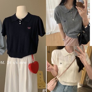 Áo len polo thừng nơ nuan - midistore
