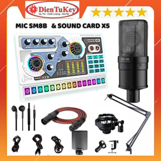 Mic Thu Âm | Micro Livestream Sound Card X5 & Mic Takstar SM8B Hát Autotune Livestream,Thu Âm Điện Thoại Chuyên Nghiệp