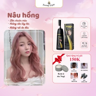 Dầu gội nhuộm tóc màu Nâu Hồng Nagi PINK BROWN 03 chiết xuất từ thiên nhiên 400ml 
