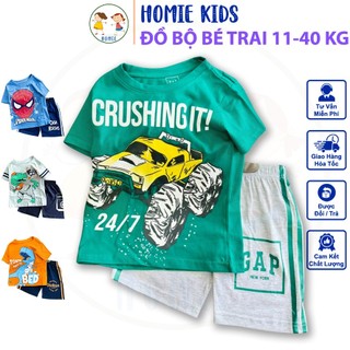 Đồ Bộ Cho Bé Trai 11-40 Kg Set Quần Áo Trẻ Em 1-12 Tuổi Cotton Chính Phẩm In Hoạt Hình Hot Trend Mềm Mịn Mát Homie Kids
