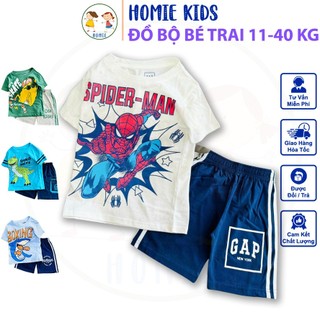 Bộ Quần Áo Bé Trai Set Đồ Cotton Cho Bé Trai Size Nhí Đại 11-40 Kg Thấm Hút Mồ Hôi In Robot Ô Tô Homie Kids