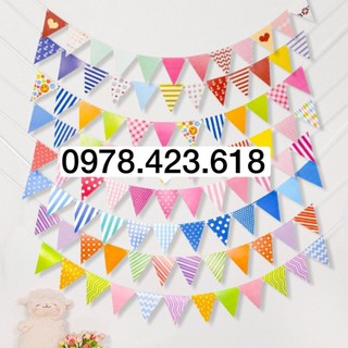 Dây cờ tam giác trang trí sinh nhật - dây cờ sinh nhật Happy Birthday trung thu,lớp học nhà cửa,siêu thị (giấy)