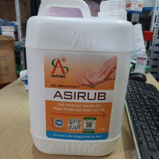 Nước rửa tay khô sát khuẩn nhanh Asirub can 5 lít ( Hàng Chính hàng )