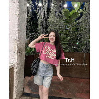 Áo phông croptop chup pa chup hà thu hoàng