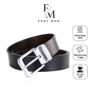  Thắt Lưng Nam, Dây Nịt Nam da cao cấp FOXYMAN Thắt Lưng Da Khóa Kim - Khóa Tự Động Không Gỉ