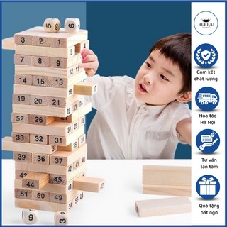 Bộ đồ chơi rút gỗ 54 thanh tăng khả năng sáng tạo và tư duy cho bé