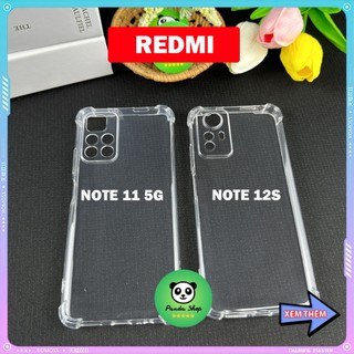 Ốp redmi note 11 5g / note 12s bảo vệ cam, chống sốc, trong suốt, silicon