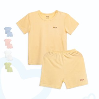 Bộ quần áo cộc cài vai trơn Arich vải sợi tre mềm mịn, thoáng mát cho bé từ 3 tháng đến 4 tuổi