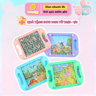 Bảng giải mã mê cung  lắc bi tìm đường thoát đồ chơi trẻ em cho bé trai bé gái nhiều màu 4 5 6 7 8 tuổi babyegg baby egg