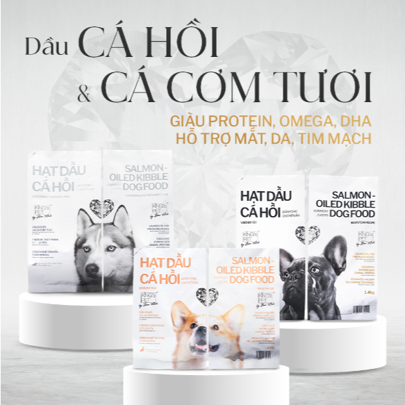 Hạt dầu cá hồi King's Pet by Bảo Anh dành cho chó kén ăn