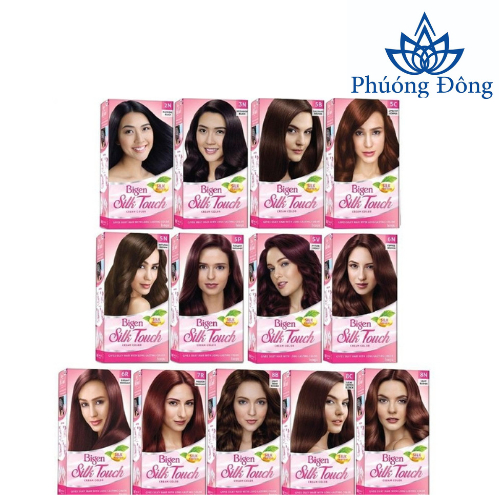 (Phủ bạc 100%) Thuốc nhuộm tóc cao cấp Bigen Silk Touch Cream Color 80ml