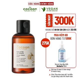 Nước bí đao cân bằng da (Winter melon toner) Cocoon 140ml - VEGAN - Mỹ phẩm thuần chay