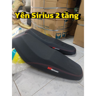 Full yên xe Sirius xăng cơ 50-110cc yên 2 tầng mút trắng và mút vàng da 4D đặc biệt