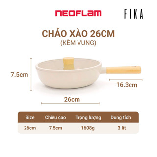 [Hàng chính hãng] Chảo xào, sâu đa năng chống dính bếp từ Neoflam Fika 26cm. Made in Korea