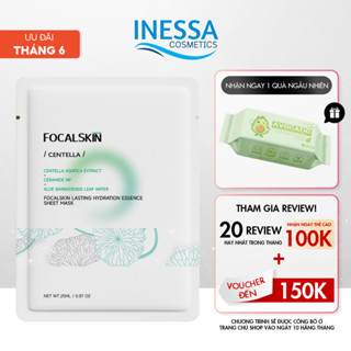 Combo 10 Mặt Nạ Giấy FOCALSKIN B5 RAU MÁ 5X Ceramide 5X Cấp Ẩm Phục Hồi Da Tổn Thương 25ml