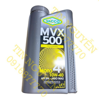 Nhớt xe số Yacco MVX 500 4T 10W40 1 Lit - LỌC NHỚT YA - SU