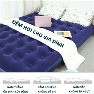 Đệm hơi, nệm hơi giá rẻ TẶNG KÈM BƠM công suất lớn cỡ đại cho gia đình, du lịch BẢO HÀNH 1 đổi 1