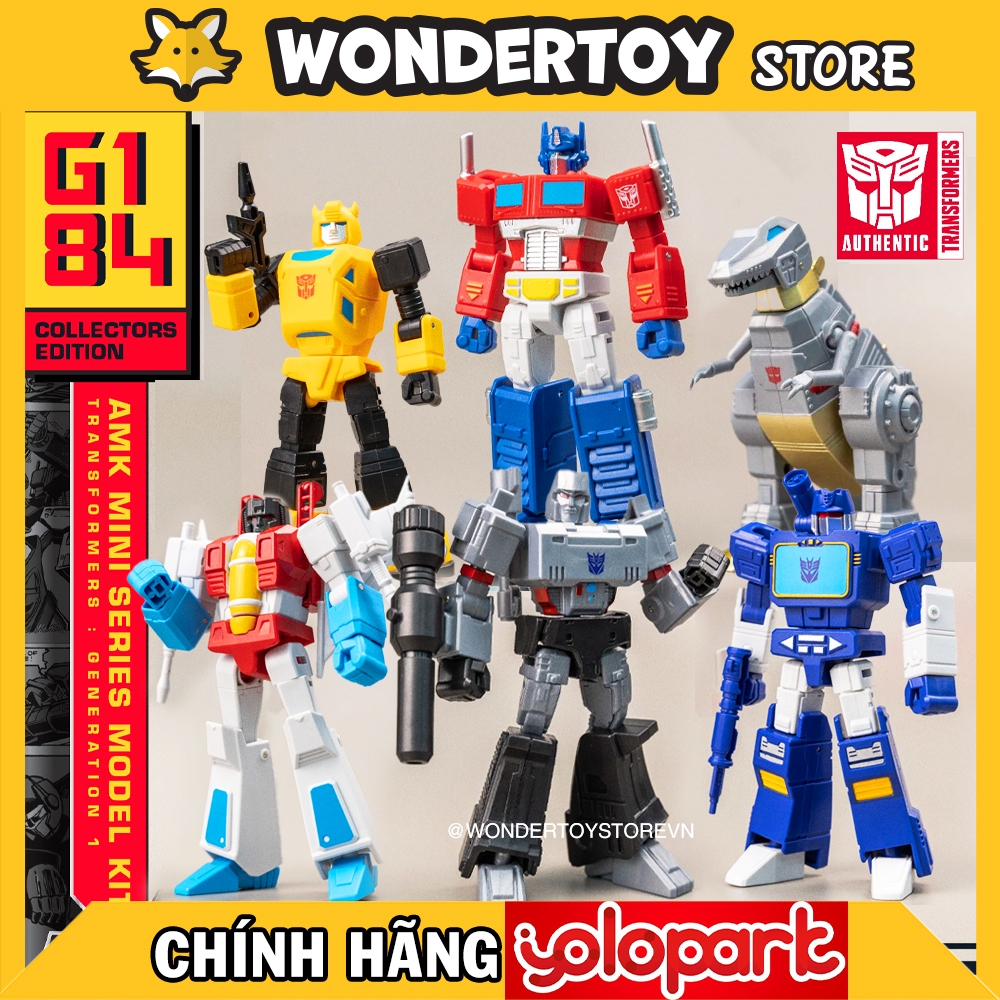 Mô Hình Chính Hãng Yolopark Transformers G1 AMK MINI Model Kit Optimus Prime, Bumblebee, Megatron, G