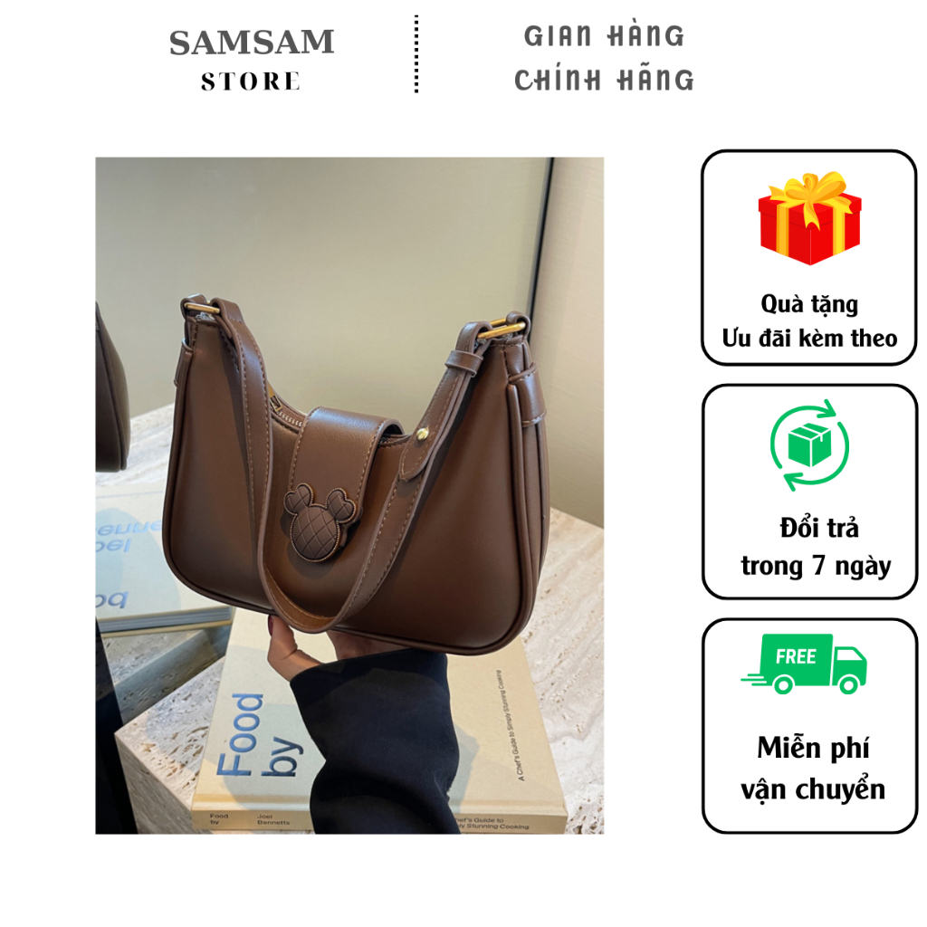 Túi xách nữ, túi đeo chéo, túi kẹp nách thỏ có đây đeo chéo M379