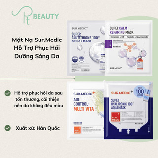 [MẪU MỚI] Mặt Nạ Phục Hồi Dưỡng Trắng Chuyên Sâu Sur.Medic - full hộp 10 mask
