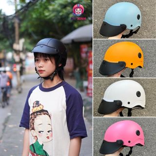 Mũ Bảo Hiểm 1/2 Đầu Napoli N88 lưỡi trai mềm, nón nửa đầu New lớp đệm lót và lỗ thông gió (FreeSize 53-57cm)