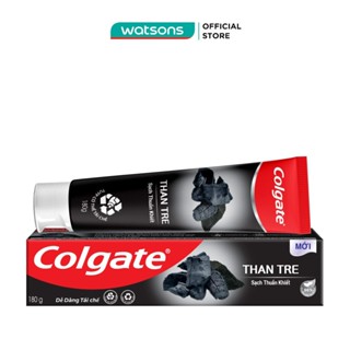  Kem Đánh Răng Colgate Bamboo Charcoal Pure Clean Than Tre Hoạt Tính Sạch Thuần Khiết 180g 