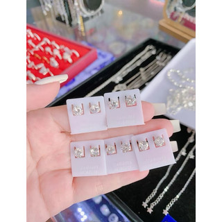Bông tai bạc ta dáng nụ đá nhỏ xinh cho nam nữ