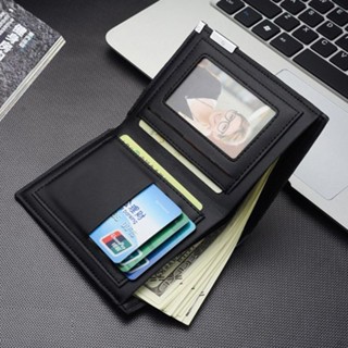 Ví Nam Mini Kiểu Đứng Kiểu Ngang Nhỏ Gọn Nhiều Ngăn Da PU - Màu Đen và Nâu