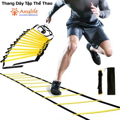 Thang Dây Tập Luyện Thể Thao Thể Lực Tốc Độ - Thang Dây Tập Đá Bóng Đá Banh, Võ Thuật Gym Dài 3m – 6m Chính Hãng Amalife