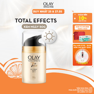 Kem Dưỡng Ẩm Ban Ngày Phục Hồi & Làm Chậm 7 Dấu Hiệu Lão Hóa Dịu Nhẹ SPF 15 OLAY TOTAL EFFECTS 50G