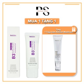   Mua 1 tặng 1 SN0396 -Kem chống nắng phổ rộng InnoSkin B3+ màu tím dành cho da dầu 50G   mẫu mới   tặng 1 retinol abutin 